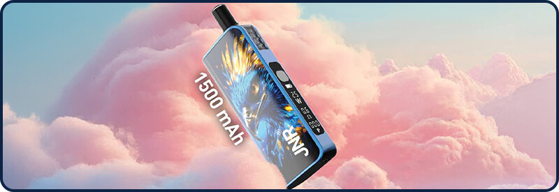 La batterie et l'&eacute;cran OLED de la Lucky Vibes 77K de JNR