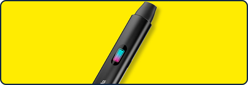 Gros plan sur la batterie Yello Solo et son écran OLED