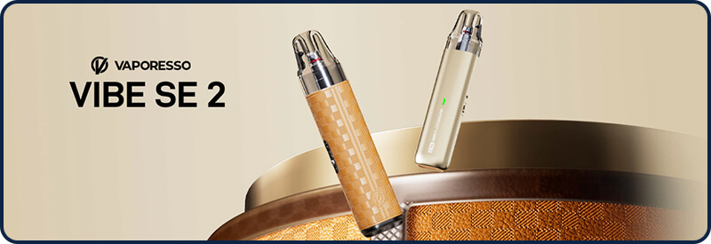 Vaporesso Vibe SE 2 en Leather Brown et Gleaming Gold