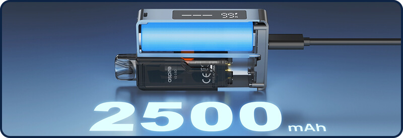 Une petite e-cigarette qui int�gre une grosse batterie
