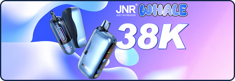 Pr&eacute;sentation de la puff rechargeable Whale 38K JNR 
