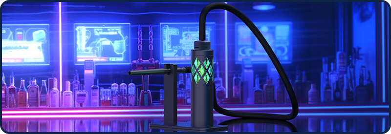 Le Dock Hookah Air, vendu séparément, transforme votre e-chicha portable en modle convivial