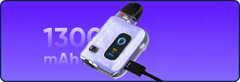 La batterie de 1300 mAh du Maestro Mix