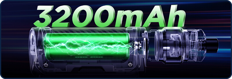 La batterie de 3200mAh int&eacute;gr&eacute;e � l'Aegis Mini 5