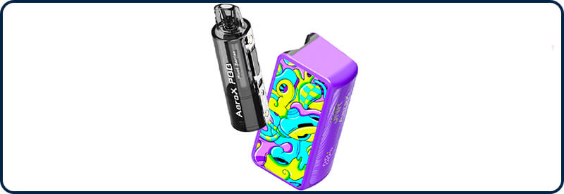 La batterie Aero X séparée de la cartouche