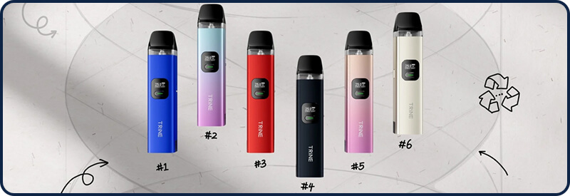 Tous les coloris de la Trine pod d'Innokin