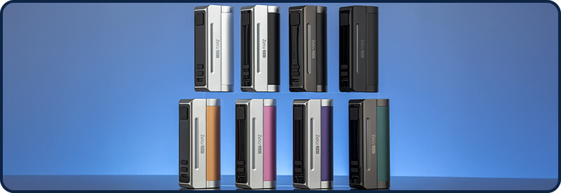 Toutes les couleurs de la box Zelos M80 Aspire